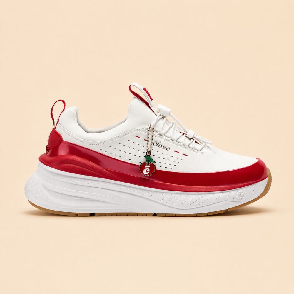 Clove Unisex Forte 2 Nursing Sneakers White Cherry Size W 11 M 9.5
